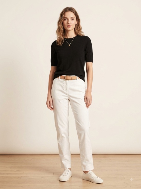Vince Pants - Vince Cotton White Chinos Preppy Costal Neutral Pants 4